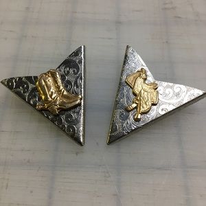 Western collar tips (cowboy boots / saddle)